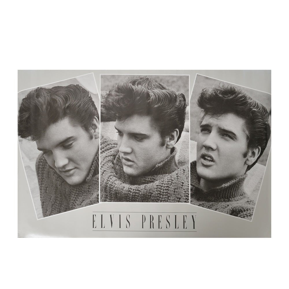 ELVIS PRESLEY エルヴィスプレスリー (生誕 90周年 ) - THREE FACE / ポスター - PGS